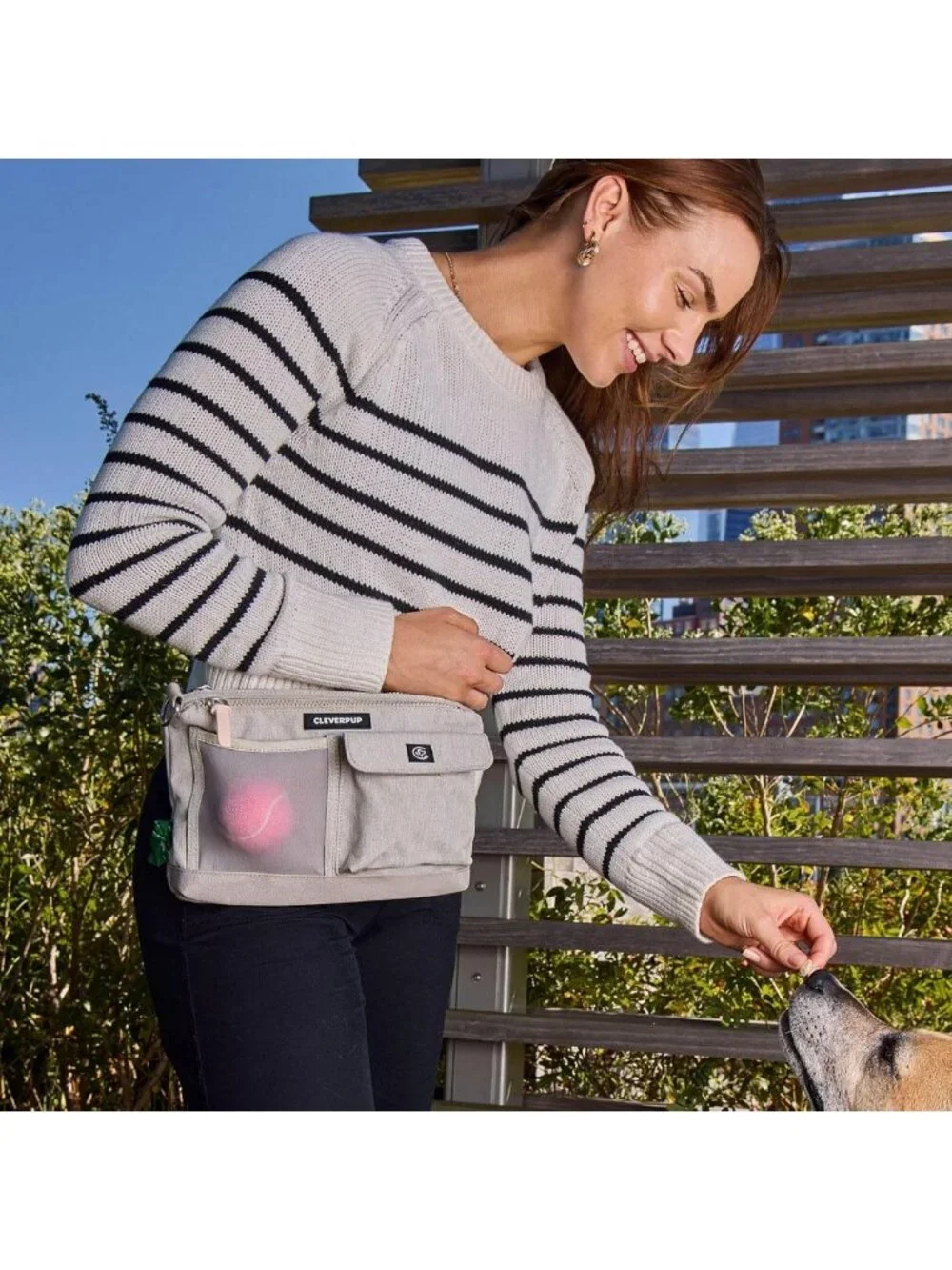Hands-Free 2-in-1 Dog Walking Bag - Versatile, Stylish, Sand Color, Perfect for